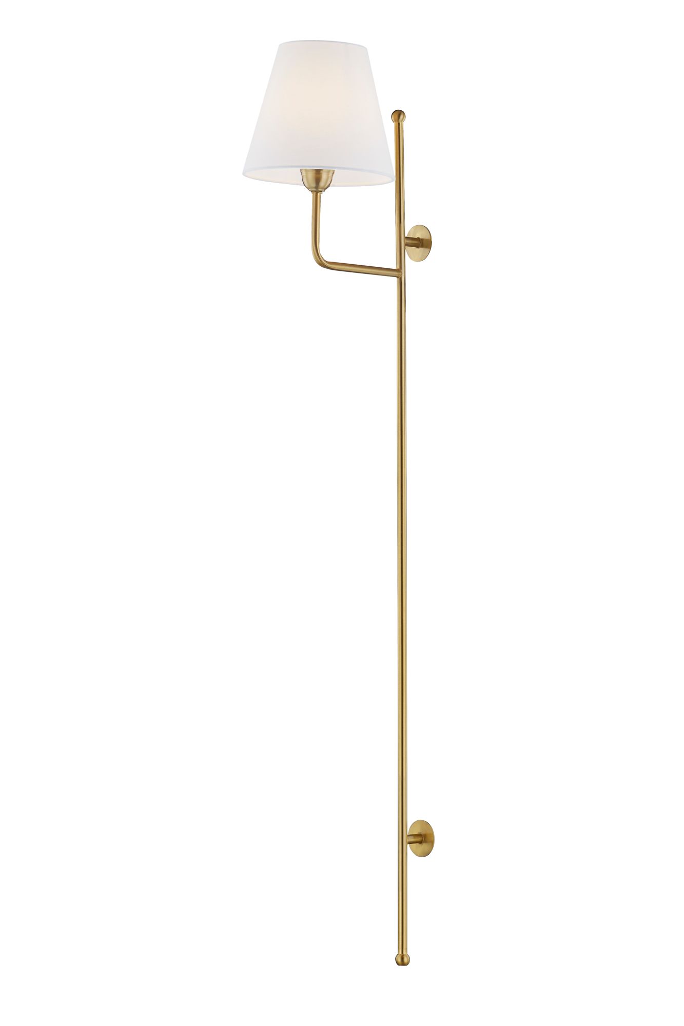 Image 2 Forty West Case 8x48" Brass Metal Plug-in Sconce more views
