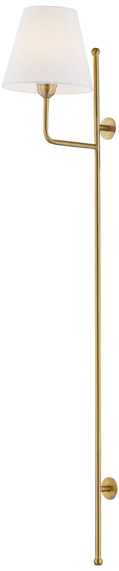 Image 2 Forty West Case 8x48" Brass Metal Plug-in Sconce more views