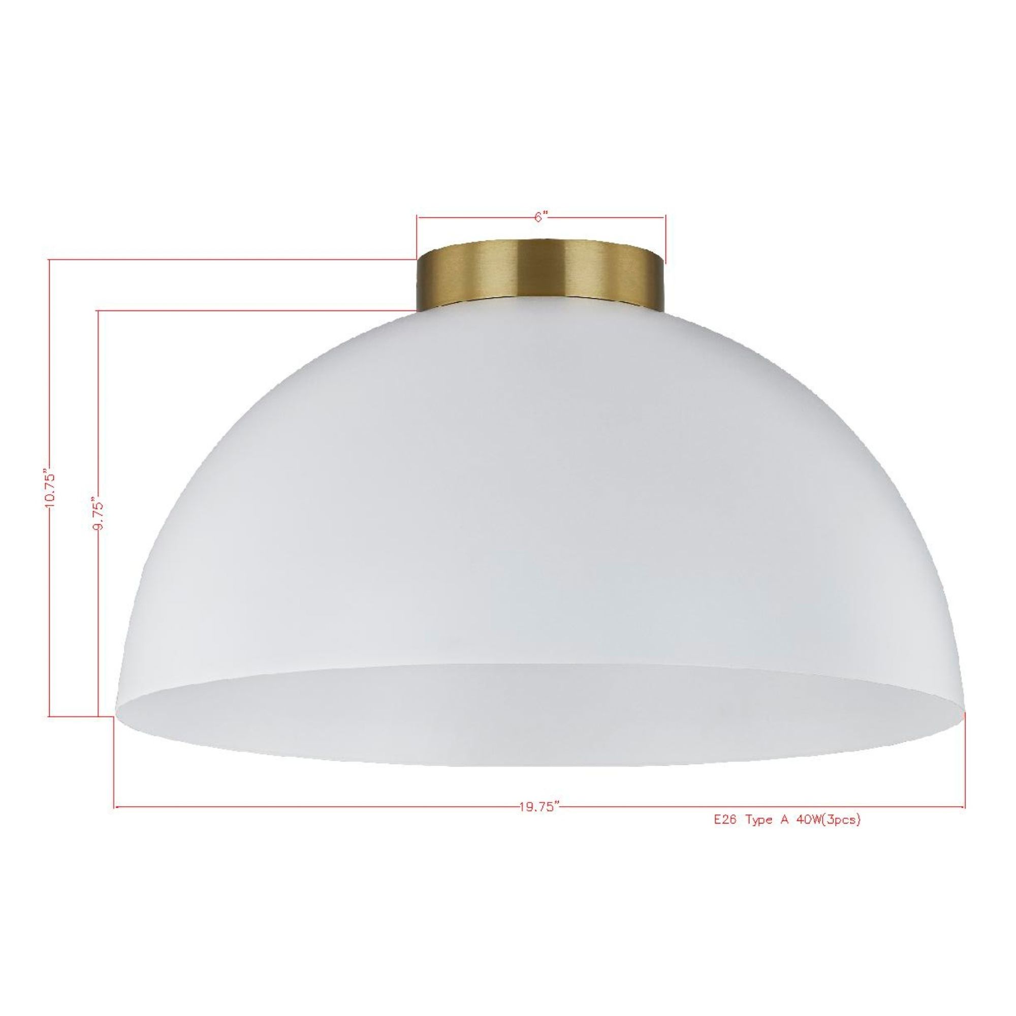 Image 3 Forty West Chanel 19.75x10.75" Metal Flush Mount more views
