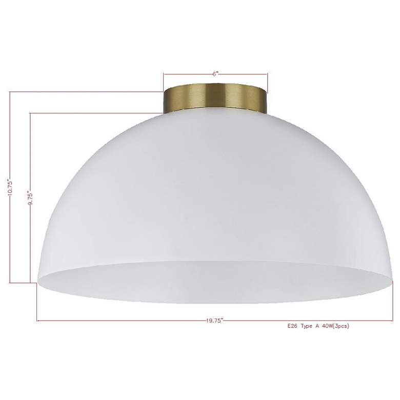 Image 3 Forty West Chanel 19.75x10.75" Metal Flush Mount more views