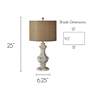 Forty West Chip Cottage White Table Lamps Set of 2