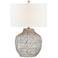 Forty West Chloe Gray Rattan Table Lamp