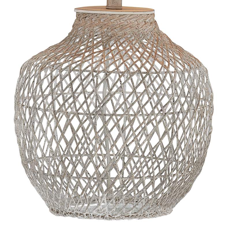 Image 4 Forty West Chloe Gray Rattan Table Lamp more views