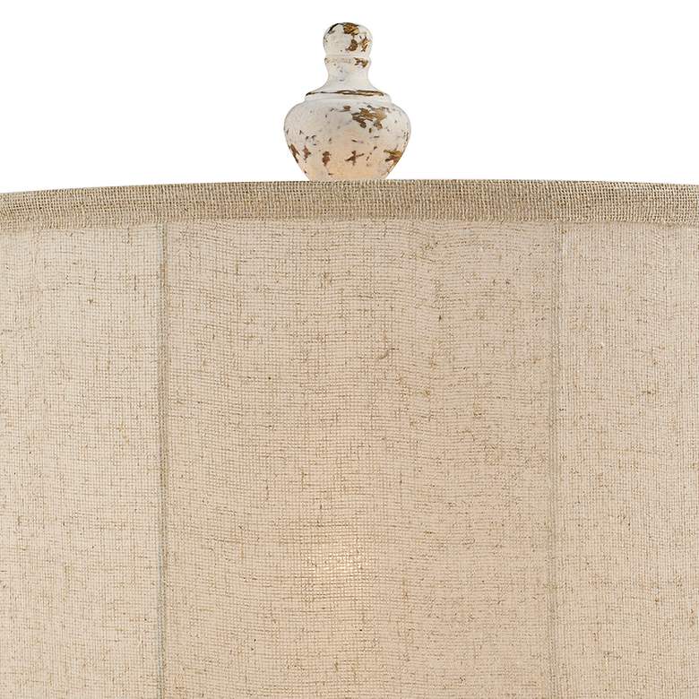 Image 2 Forty West Chrissy Distressed White Table Lamps Set of 2 more views