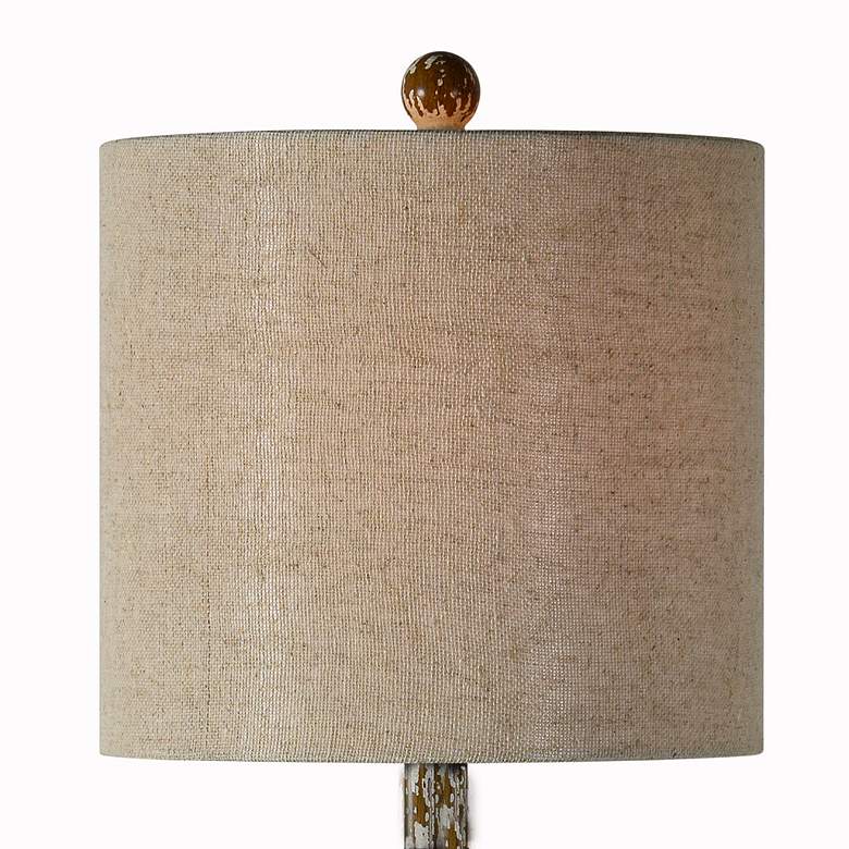 Image 2 Forty West Clarke 34" High Antique White Buffet Table Lamps Set of 2 more views