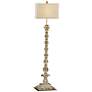 Forty West Clarke 66" Traditional Distressed Cottage White Floor Lamp