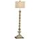 Forty West Clarke 66" Traditional Distressed Cottage White Floor Lamp