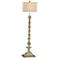 Forty West Clarke 66" Traditional Distressed Cottage White Floor Lamp