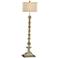 Forty West Clarke Distressed Cottage White Floor Lamp