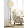 Forty West Clarke Distressed Cottage White Floor Lamp