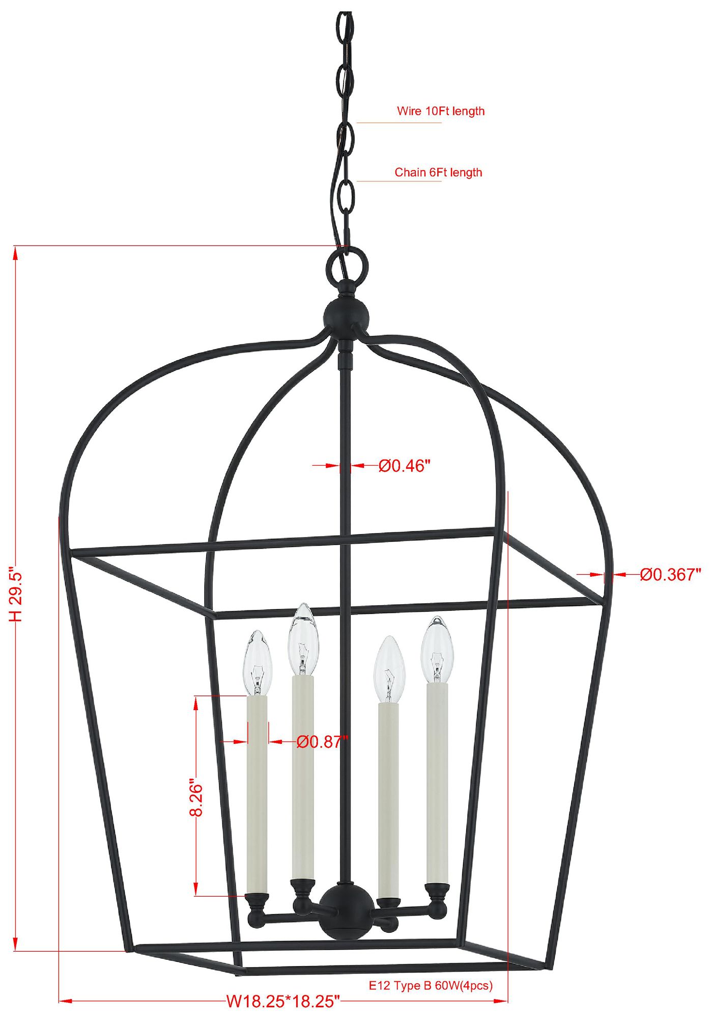 Thumbnail3 of Forty West Clarksdale 18.25x29.5" Iron Pendant more views