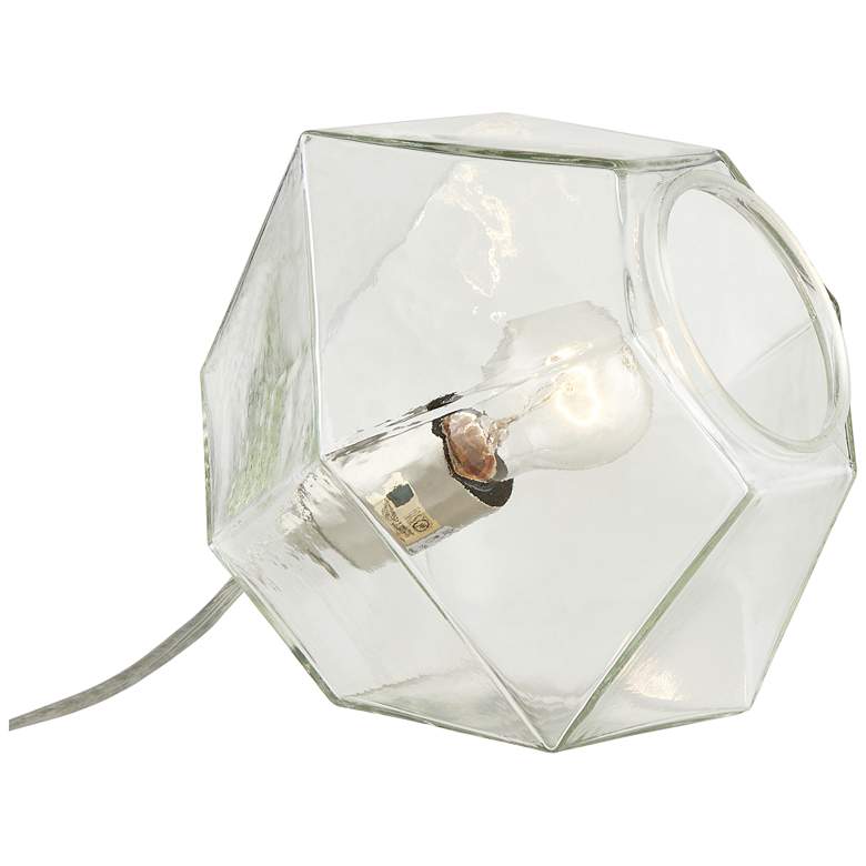 Image 1 Forty West Claude 7" High Clear Glass Hexagon Uplight