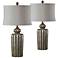 Forty West Clayton Silver Leaf Table Lamps Set of 2