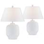 2_Forty West Colbie 28" High White Table Lamps Set of 2