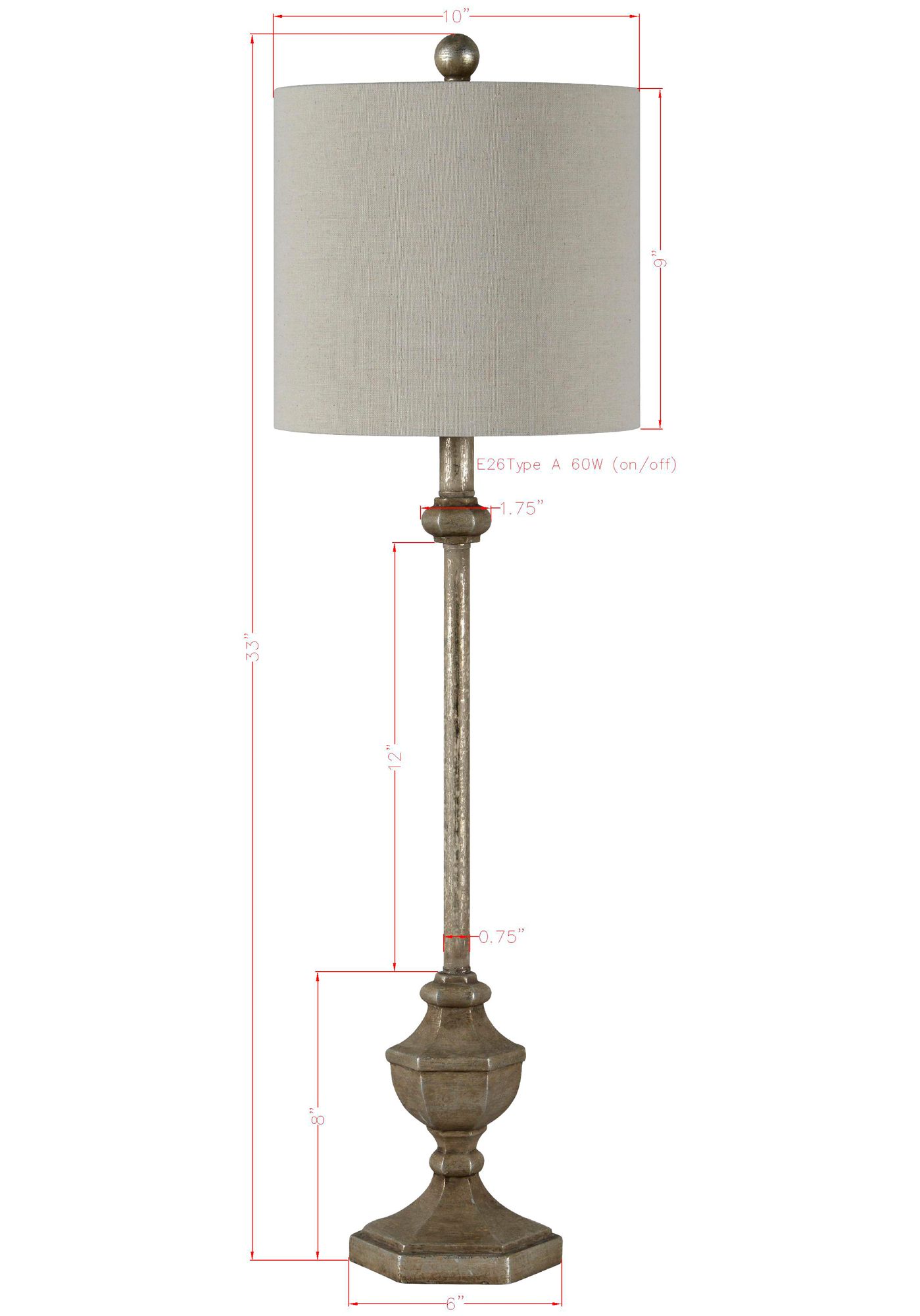Image 5 Forty West Coleman 34" High Dusky Silver Buffet Table Lamps Set of 2 more views
