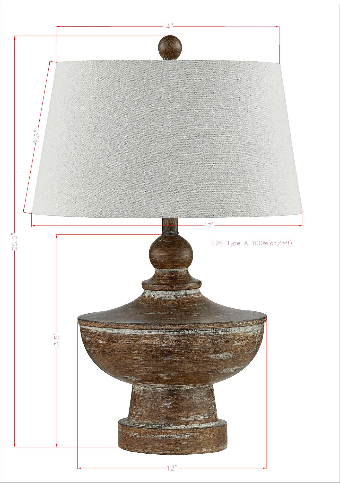 Image 4 Forty West Colette 25.5" Medium Brown Table Lamp more views