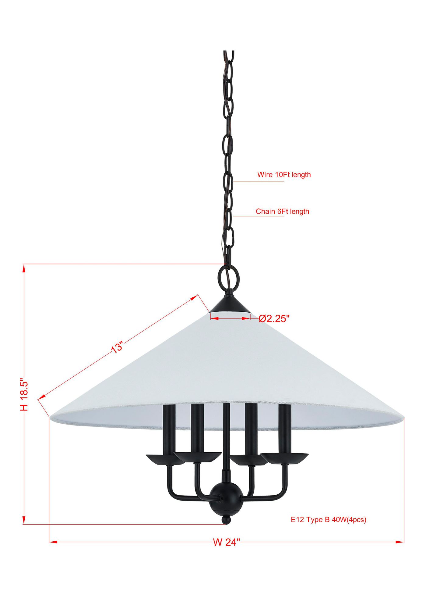 Image 3 Forty West Colson 24x18.5" Metal Pendant more views