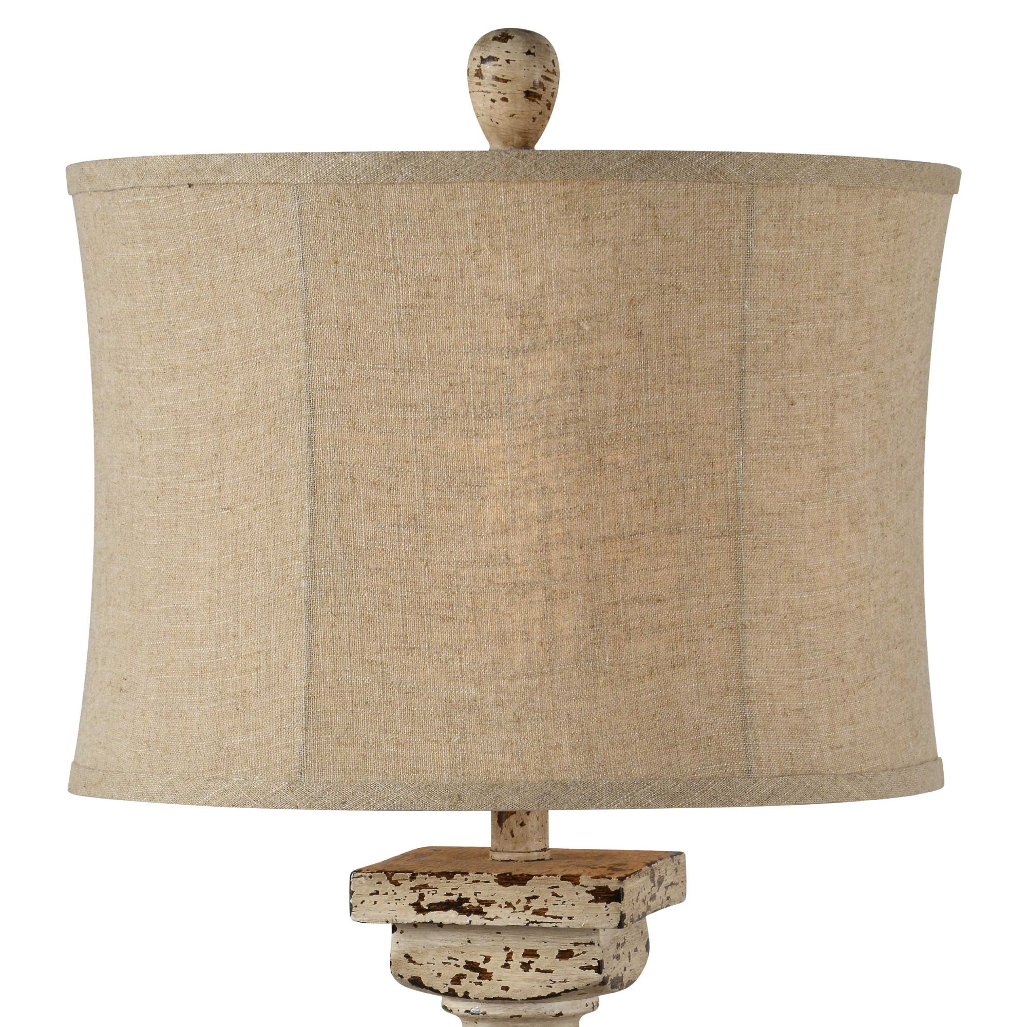 distressed cream table lamps set of 2