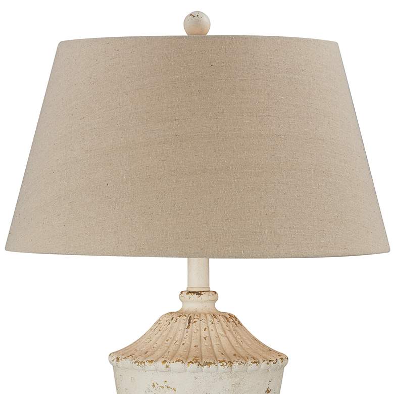 Image 4 Forty West Cory Distressed White Table Lamps Set of 2 more views