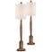 Forty West Crawford 35" High Medium Brown Buffet Table Lamps Set of 2