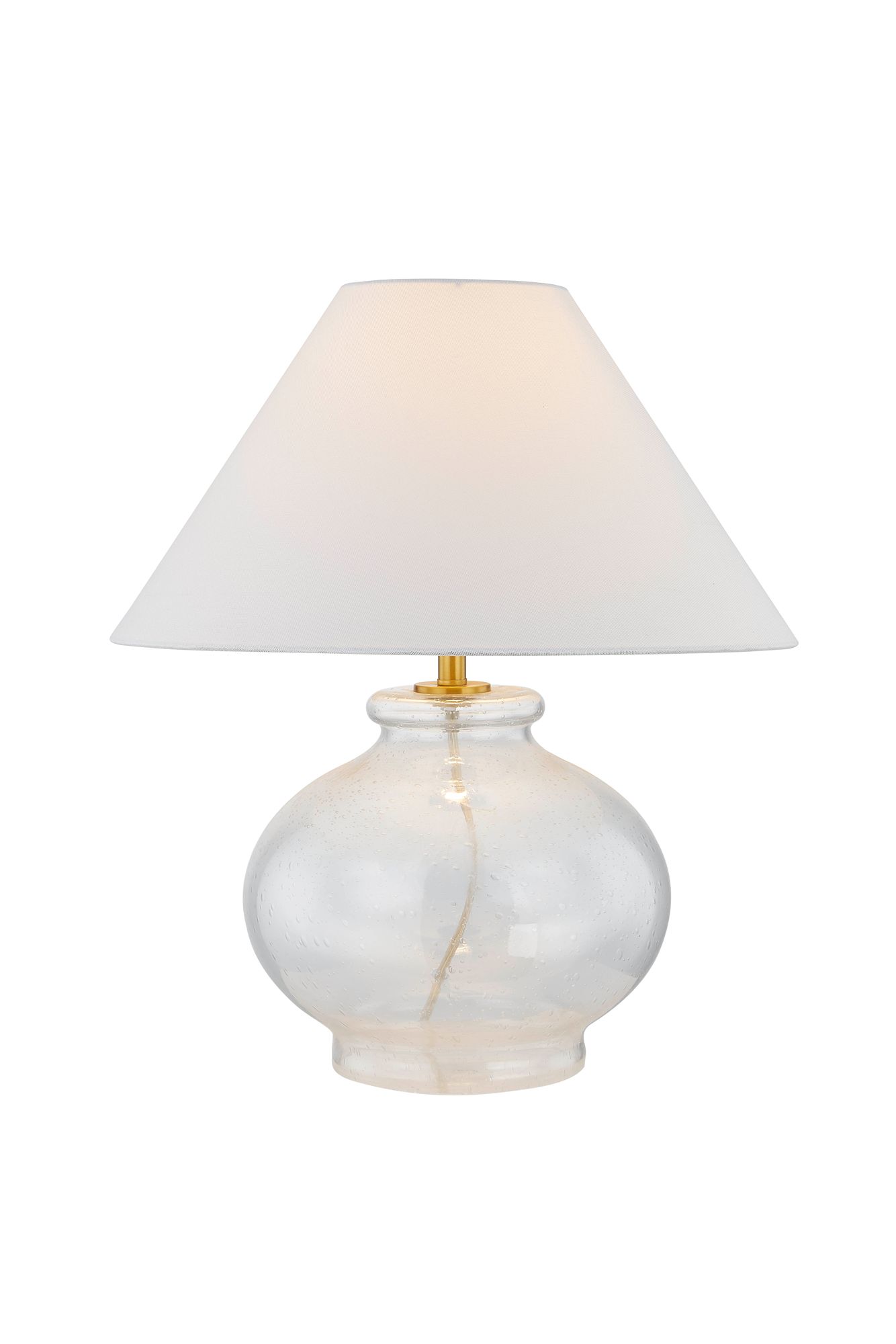 Image 2 Forty West Cullman 21" Seeded Glass Table Lamp Set more views