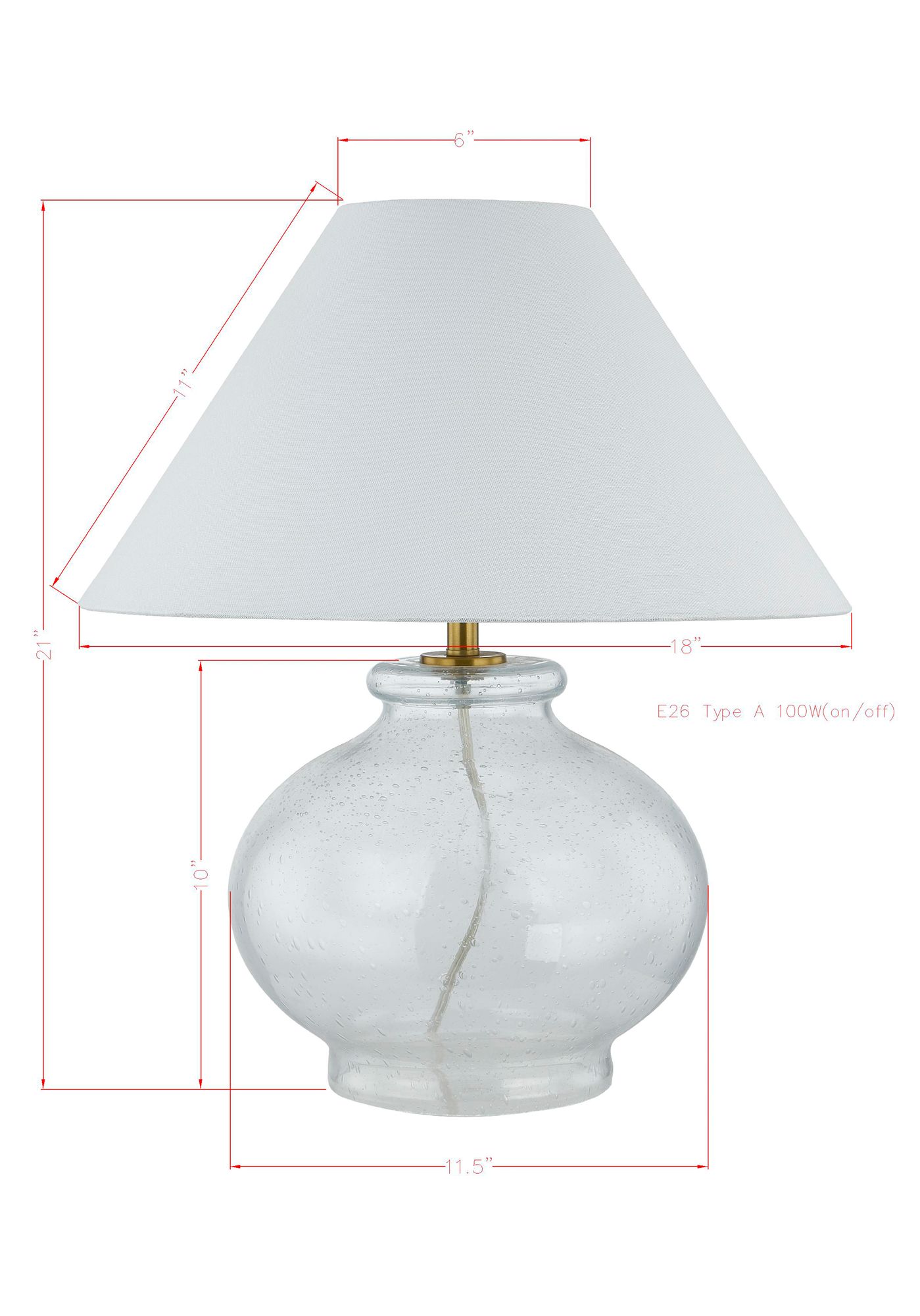 Image 3 Forty West Cullman 21" Seeded Glass Table Lamp Set more views