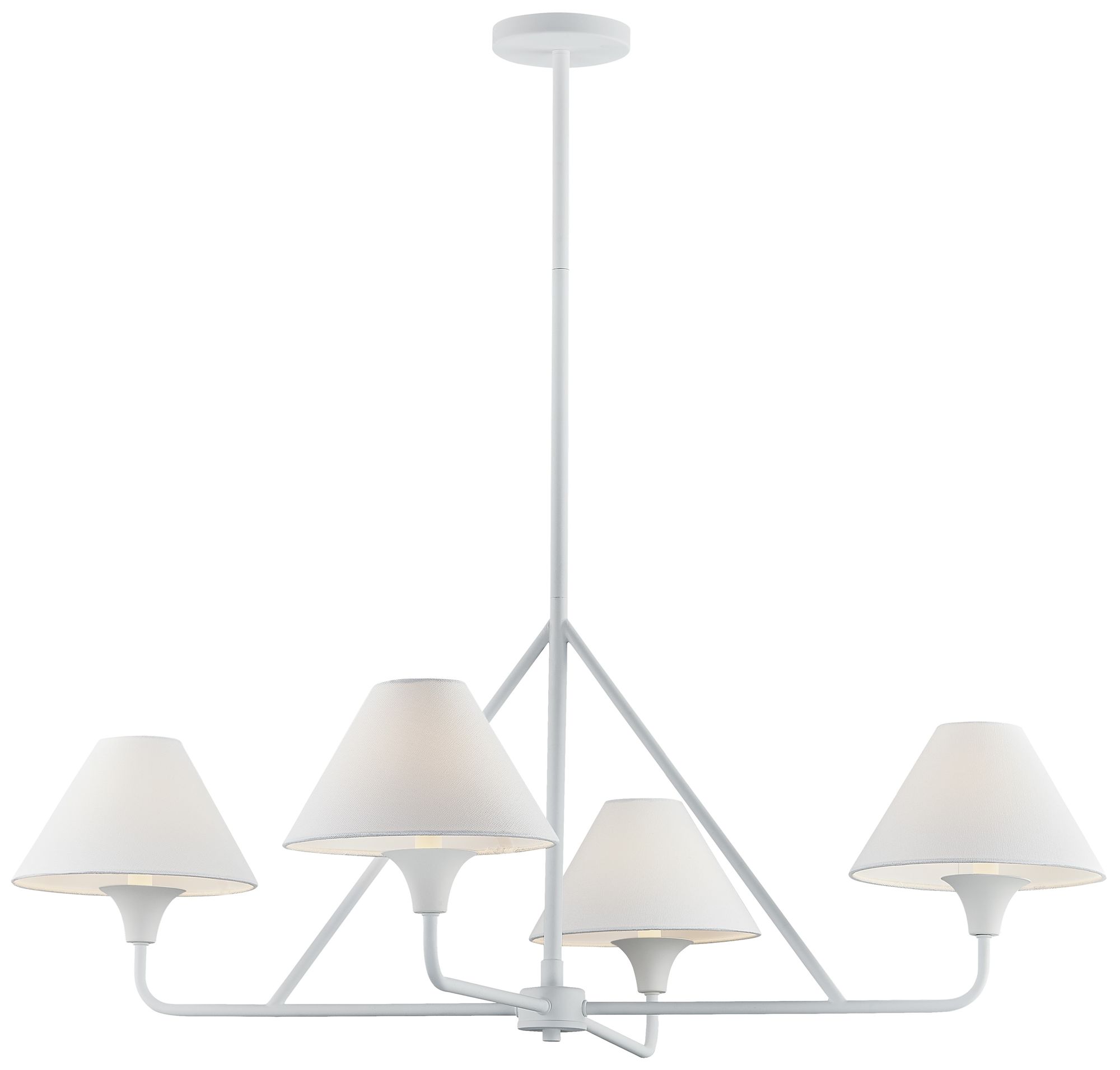 Image 3 Forty West Daisy White 4-Light Chandelier more views