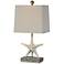 Forty West Darla 19 1/2" High Coastal Style White Starfish Table Lamp