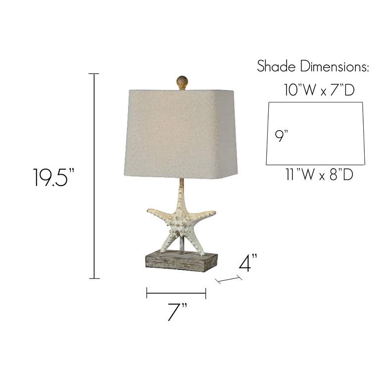 Image 4 Forty West Darla 19 1/2" High Starfish Accent Table Lamps Set of 2 more views