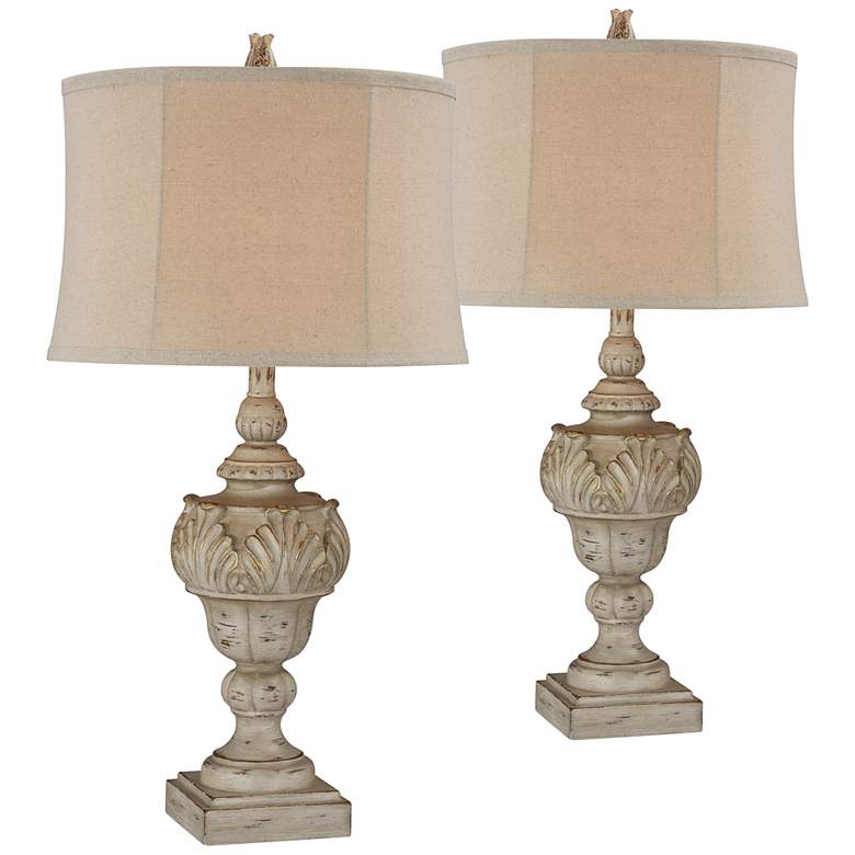 Image 1 Forty West David Light Gray Table Lamps Set of 2