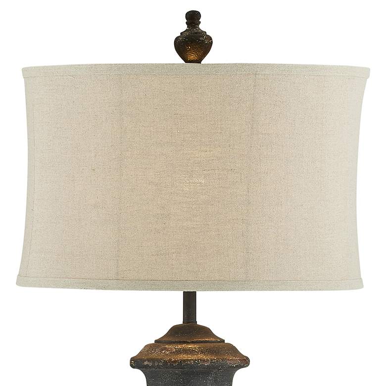 Image 4 Forty West Decker Distressed Black Column Floor Lamp more views