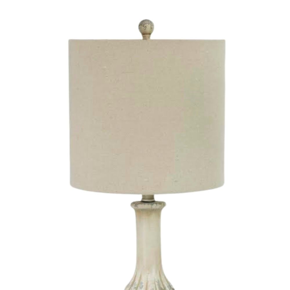 Image 2 Forty West Denise 29" Distressed Scalloped Table Lamp Set of 2 more views
