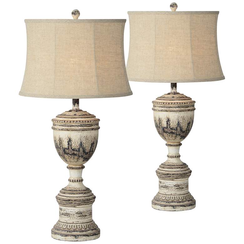 Image 1 Forty West Denver Weathered Brown Table Lamps Set of 2