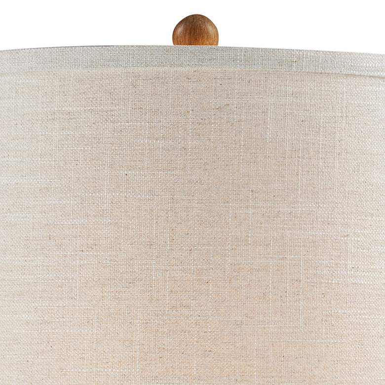 Image 2 Forty West Diego 40" Distressed Faux Wood Buffet Table Lamps Set of 2 more views