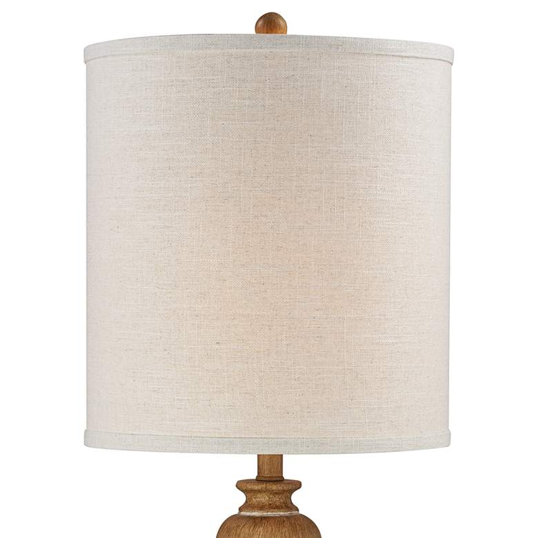 Image 3 Forty West Diego 40" Distressed Faux Wood Buffet Table Lamps Set of 2 more views