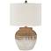 Forty West Douglas White with Cognac Accent Table Lamp