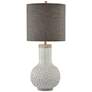 1_Forty West Downing Distressed Crackled White Vase Table Lamp