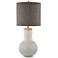 Forty West Downing Distressed Crackled White Vase Table Lamp