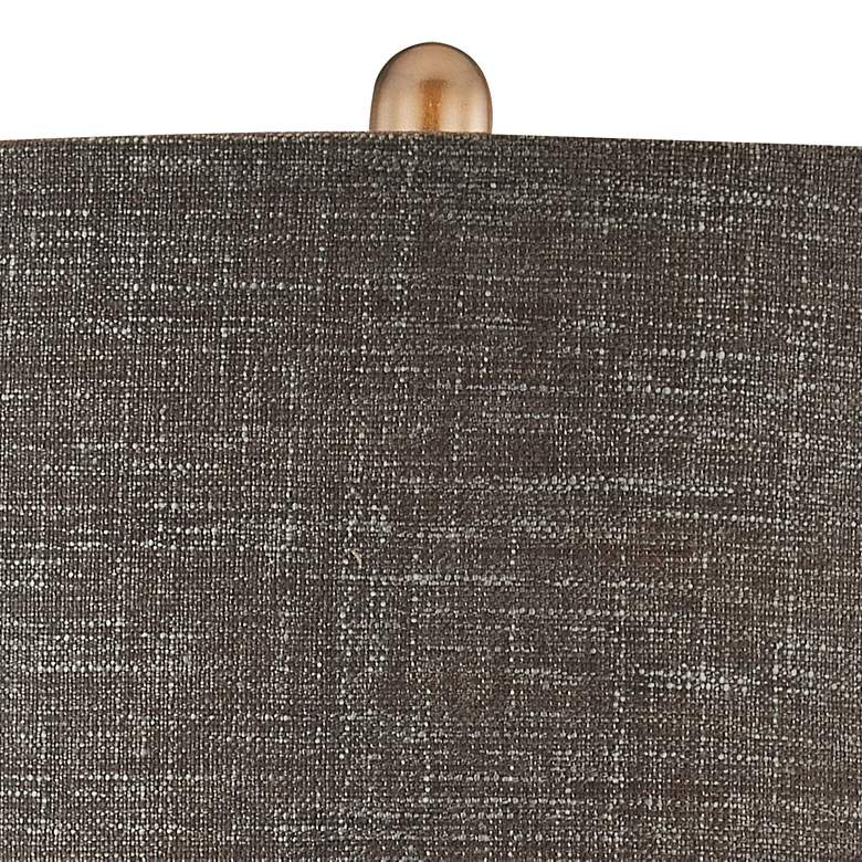 Image 2 Forty West Downing Distressed Crackled White Vase Table Lamp more views