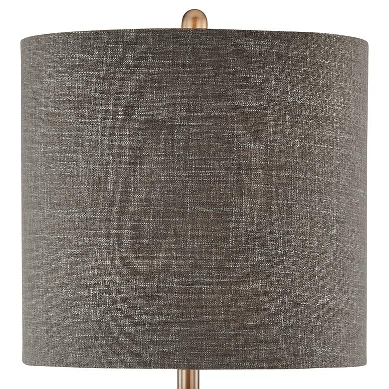 Image 3 Forty West Downing Distressed Crackled White Vase Table Lamp more views