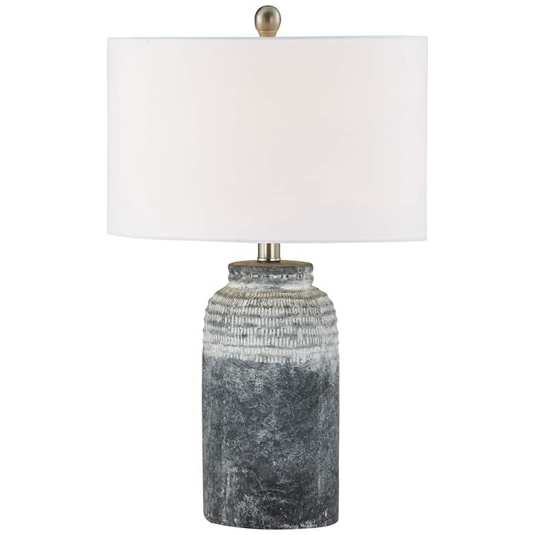 Image 2 Forty West Dunn 24 inch High Washed Gray Ceramic Table Lamp