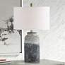 Forty West Dunn 24" High Washed Gray Ceramic Table Lamp