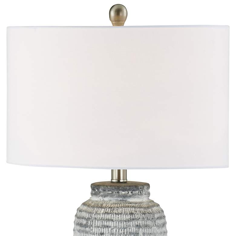 Image 4 Forty West Dunn 24" High Washed Gray Ceramic Table Lamp more views