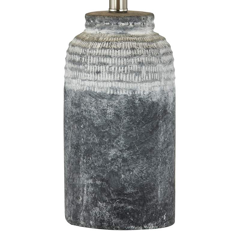 Image 5 Forty West Dunn 24" High Washed Gray Ceramic Table Lamp more views
