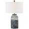 Forty West Dunn Washed Gray Ceramic Table Lamp