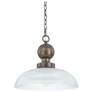1_Forty West Easton 15.5x13" Iron and Glass Pendant