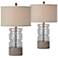 Forty West Easton Weathered Wood-Look Table Lamps Set of 2