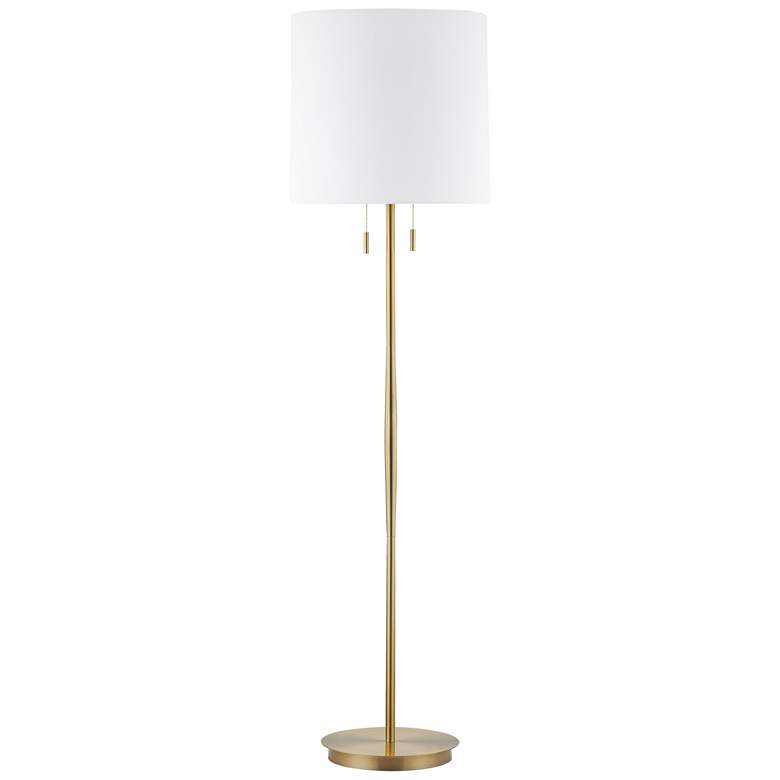 Image 1 Forty West Eliza 68" Brass Finish Modern Metal Floor Lamp