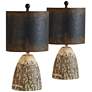 Forty West Elliot Antique White Accent Table Lamps Set of 2