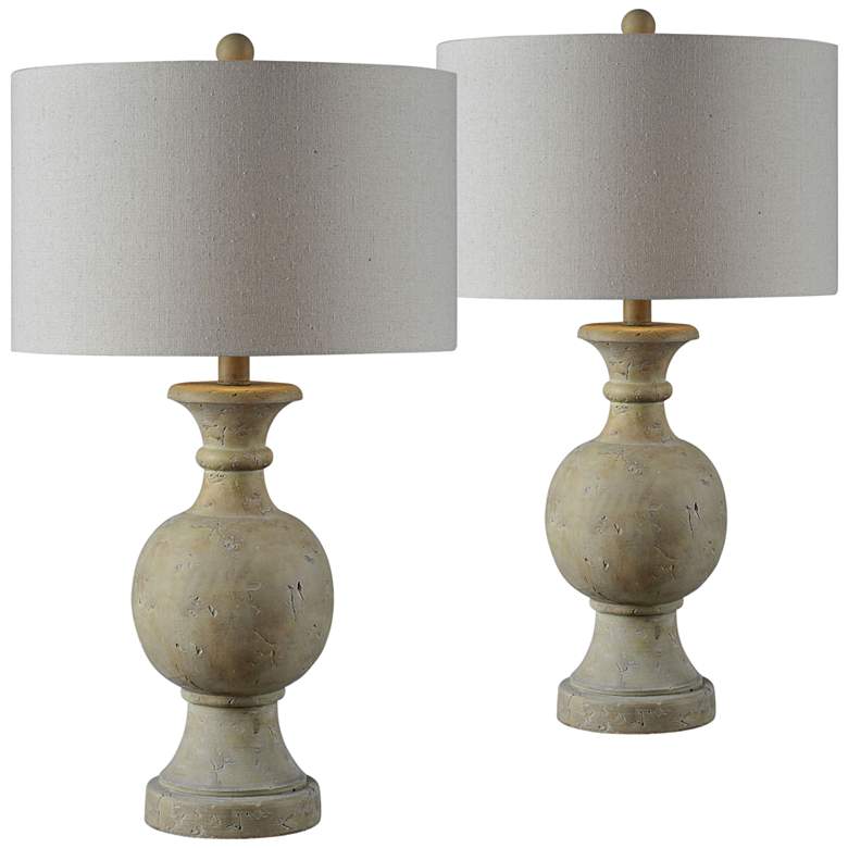 Image 1 Forty West Ellis Stone-Like Table Lamps Set of 2